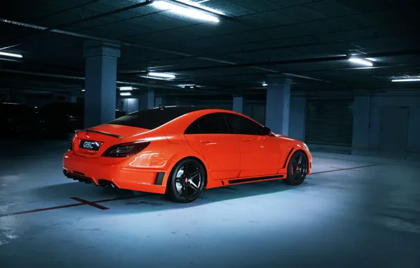 Picture car, tuning, Mercedes-Benz, car, AMG, tuning, orange, CLS 63, German Special Customs, GSC