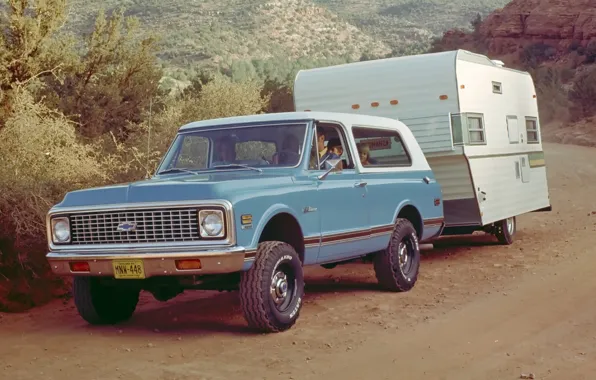 Picture background, Chevrolet, jeep, SUV, the front, 1972, caravan, Chevrolet.Blazer, Blazer