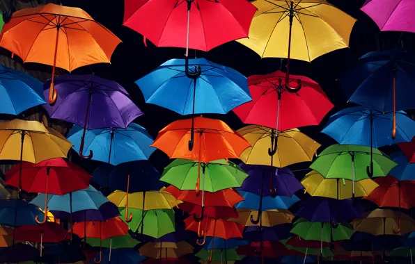 Picture light, umbrella, color, rainbow, umbrella