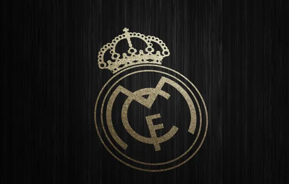 Picture football, Spain, Real Madrid CF, gold wallpaper