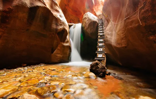 Picture nature, waterfall, utah, canyons