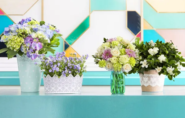 Picture flowers, interior, decor, bouquets