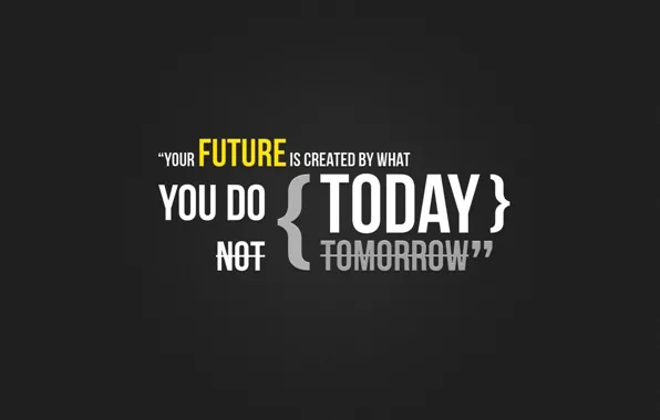 Picture Do it now, Your future is created by the fact, Your future is created by …