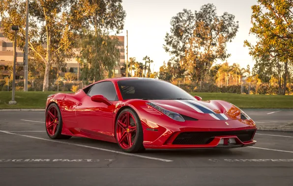 Picture Ferrari, red, wheels, 458, Speciale