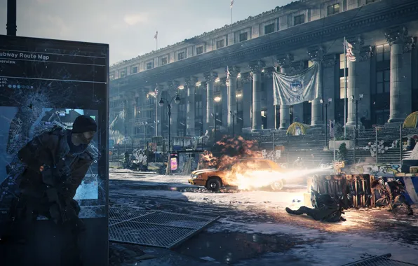 Picture the city, the game, shootout, Ubisoft Entertainment, Tom Clancy's The Division, The Division