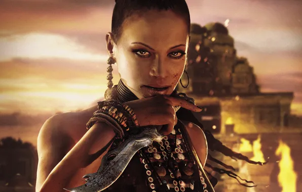 Picture look, girl, fire, blood, island, knife, beads, dagger, bracelet, Queen, Ubisoft, Far Cry 3, sister, …