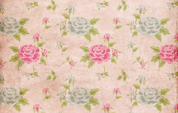Picture background, roses, wallpaper, ornament, vintage, texture, floral, pattern, paper, floral