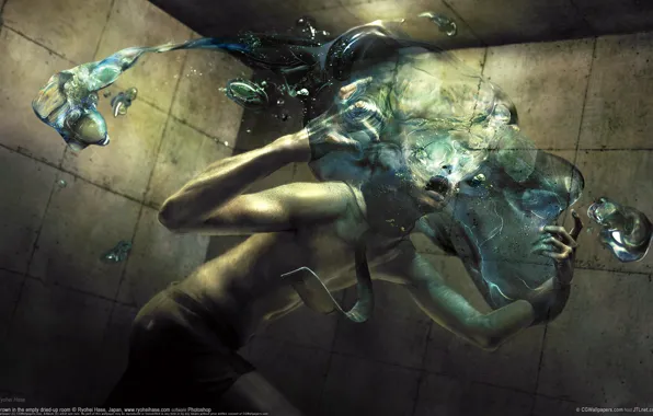 Picture water, people, horror, ryohei hase