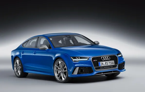 Picture blue, Audi, Audi, RS 7, sign