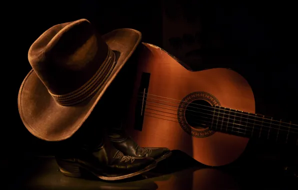 Picture background, guitar, hat