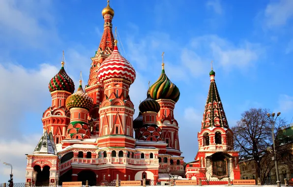 Picture Moscow, St. Basil's Cathedral, architecture, Moscow, dome, red square, perfect, Red Square, St. Basil\'s Cathedral