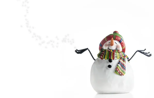 Picture white, snowman, off camera flash