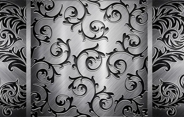 Picture grey, pattern, steel, black, vintage texture