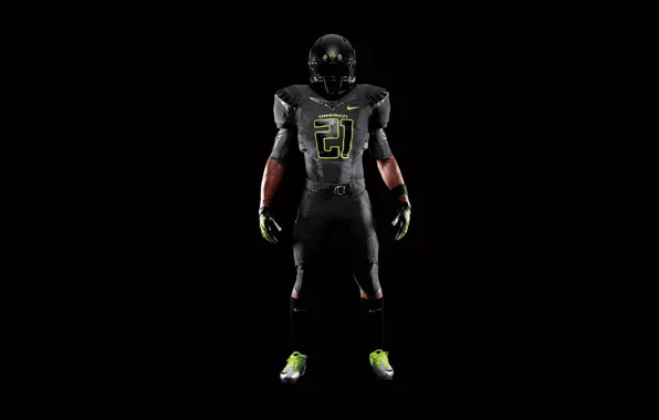 Picture yellow, black, American football, Nike, New Oregon Nike Pro Combat uniforms