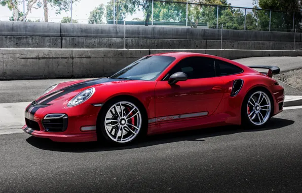 Picture red, coupe, 911, Porsche, Porsche, Coupe, Turbo, turbo, TechArt