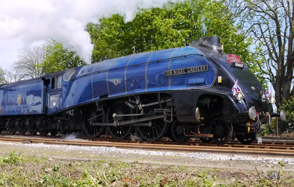 Picture steam, Train, Railway, Sir Nigel Gresley, steam locomotive
