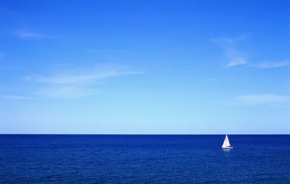Picture sea, the sky, yacht, sail