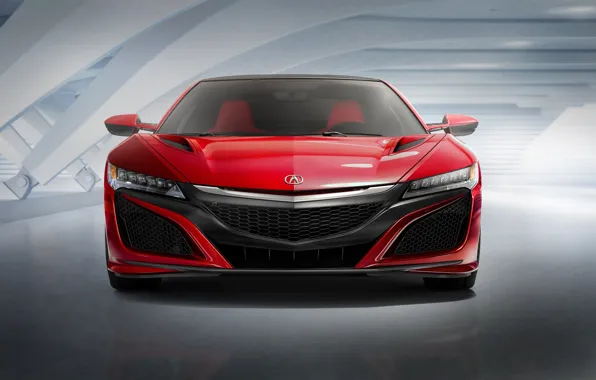 Picture Red, Car, Auto, Front, Acura, NSX, 2015, Ligth