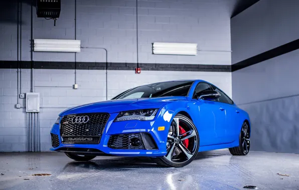 Picture Audi, Audi, Sport, Blue, Sedan, Blue, RS7