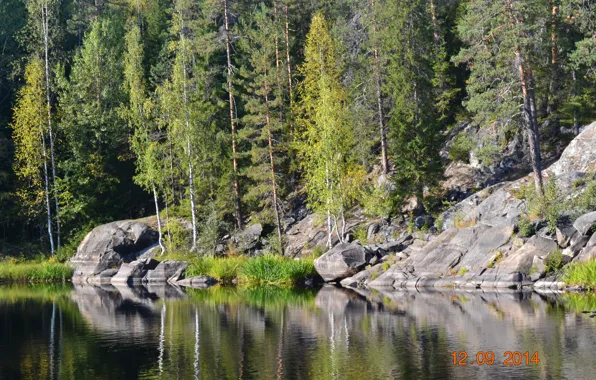 Picture water, nature, stones, Russia, Karelia