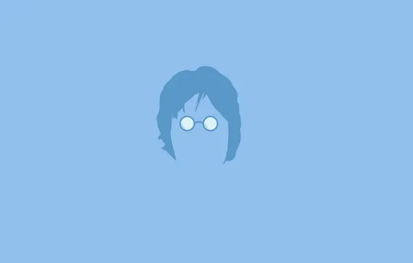 Picture abstraction, face, music, glasses, John Lennon