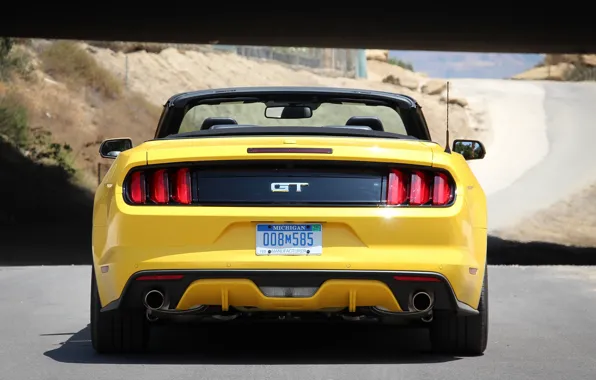 Picture Mustang, Ford, yellow, muscle car, 2015