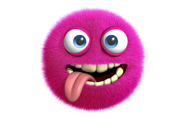Picture monster, face, funny, cute, fluffy
