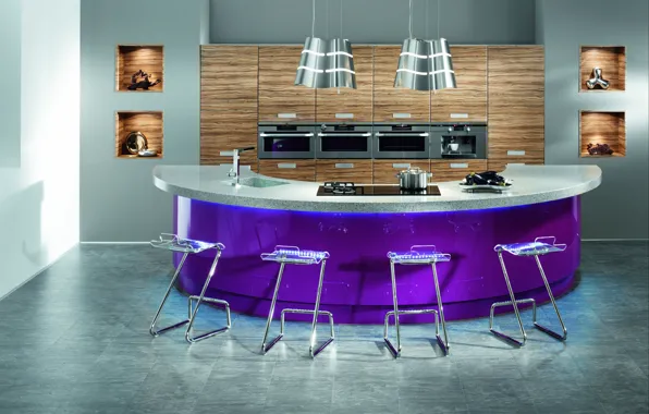 Picture purple, style, furniture, beauty, interior, kitchen, mansion, Design, hi-tech, Interior