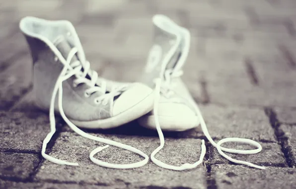 Picture love, street, floor, lace, love, street, floor, shoe, shoes, shoelace