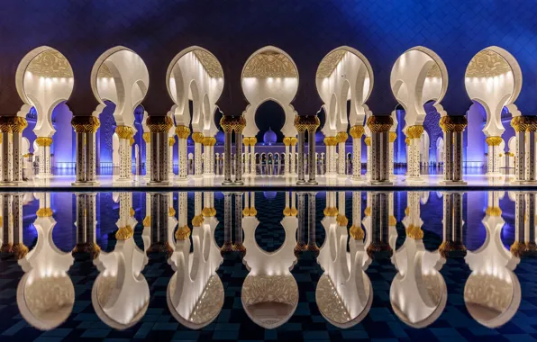 Picture city, the city, Abu Dhabi, UAE, capital, The Sheikh Zayed Grand mosque, Abu Dhabi, UAE, …