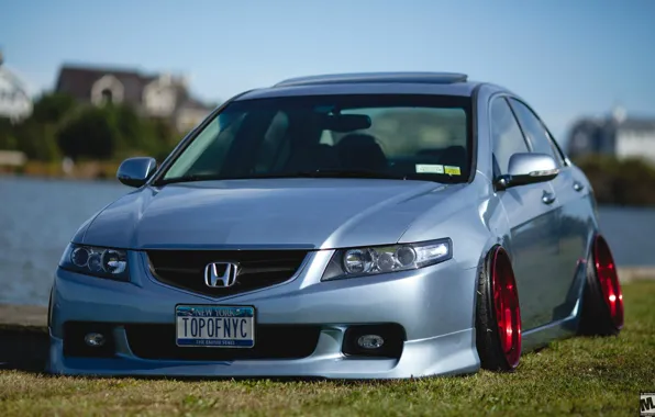 Picture turbo, red, honda, japan, jdm, tuning, accord, low