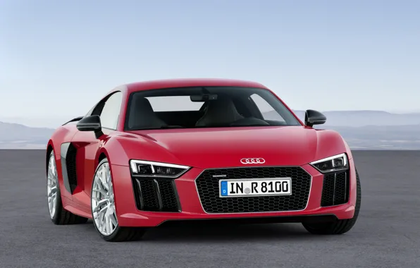 Picture red, Audi, Audi, V10, 2015