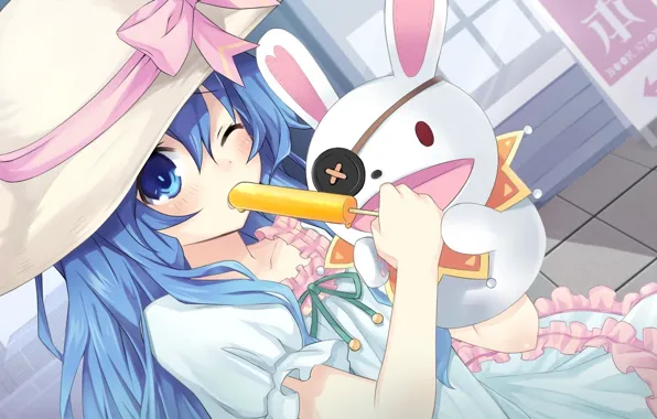 Picture toy, girl, Bunny, Date A Live, and ice-cream