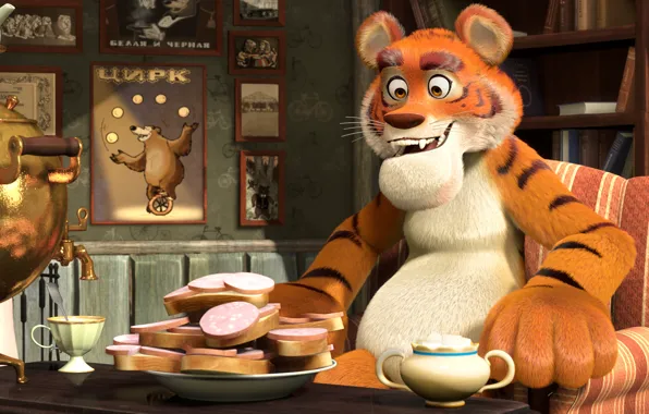 Picture tiger, Masha and the bear, The animated series, Mouser