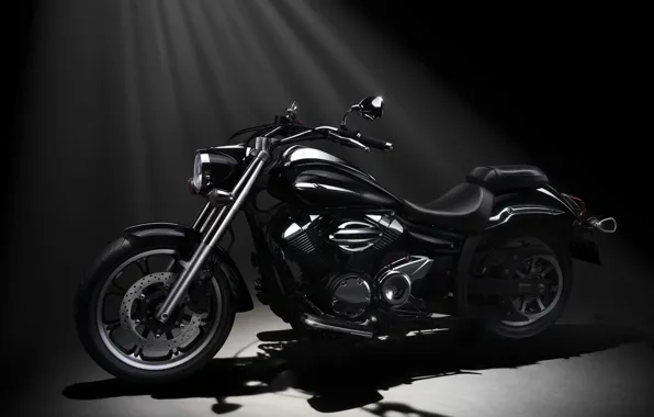 Picture black, Motorcycle, Yamaha