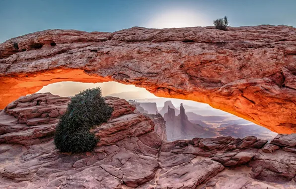 Picture rocks, glow, arch, Utah, USA, Canyonlands national Park