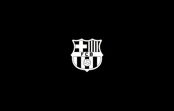 Picture football, minimalism, logo, Barcelona, football, barcelona