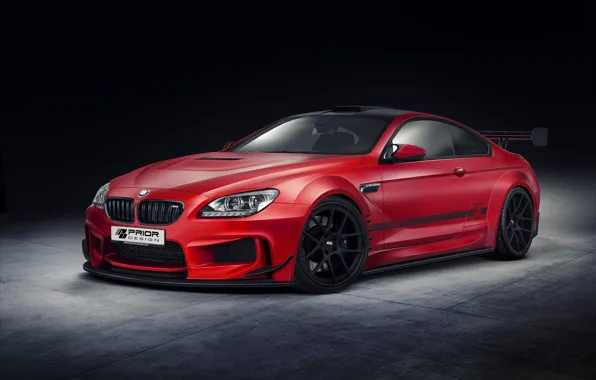 Picture auto, tuning, BMW, coupe, red, bmw m6, prior design