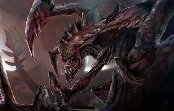 Picture monster, grin, League of Legends, Cho'Gath, Terror of the Void