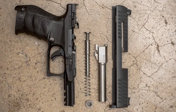 Picture gun, weapons, details, semi-automatic, Walther PPQ