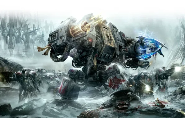 Picture wolves, space Marines, Warhammer 40k, space wolves, dreadnaut