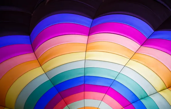 Picture balloon, color, parachute, fabric, sector
