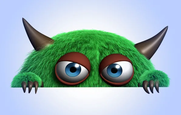 Picture monster, monster, cartoon, character, funny, cute, fluffy