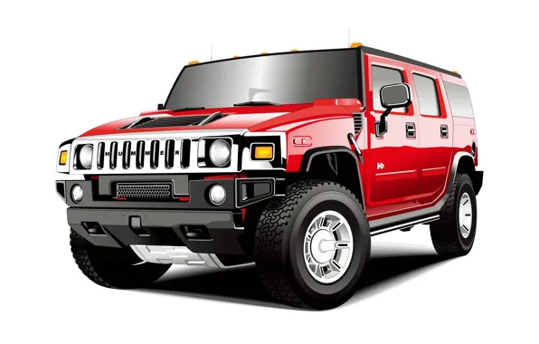 Picture vector, army, SUV, Hummer