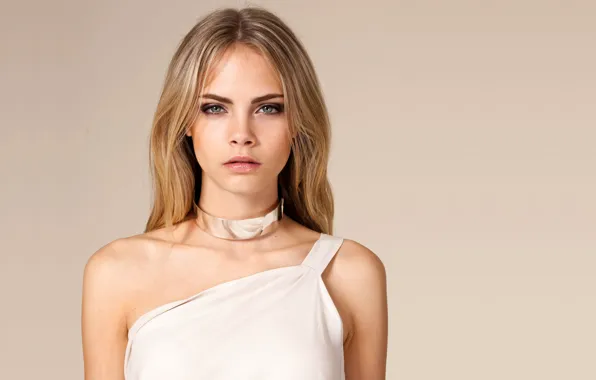 Picture background, model, portrait, makeup, dress, actress, hairstyle, beauty, in white, Cara Delevingne, Cara Delevingne