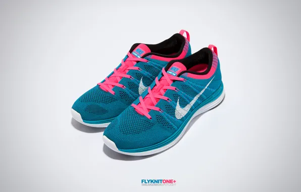 Picture pair, sneakers, pink, Nike, blu, Lunar, Flyknit One+