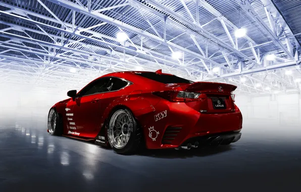 Picture car, red, tuning, Rocket Bunny, Lexus RC-F