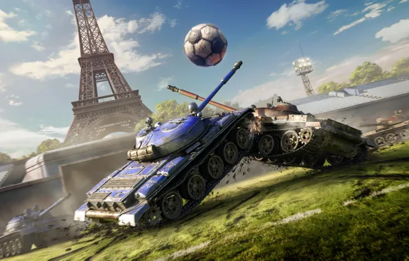 Picture The ball, Eiffel Tower, Tanks, Stadium, WoT, World of Tanks, World Of Tanks, Wargaming Net, …