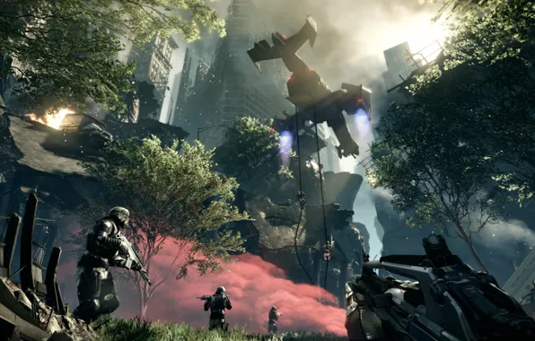 Picture helicopter, cell, crysis2