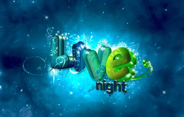 Picture letters, background, the inscription, live night